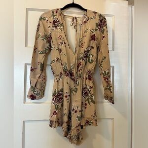 Faithfull the Brand Floral Pink Romper